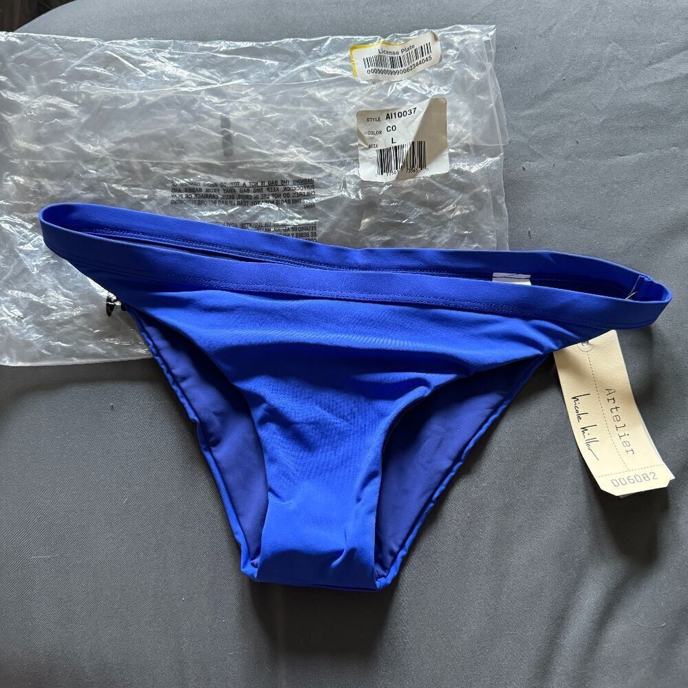 Nicole Miller | NWT Cobalt Blue Alejandra Bikini Bottom Size Large - Picture 6 of 8
